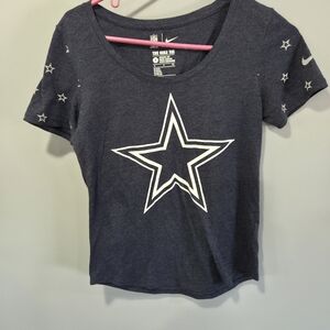 Womens Small Nike NFL Dallas Cowboys Shirt Big Star Logo